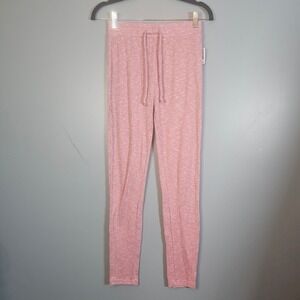 Gymshark Women's Ribbed High Waisted Leggings Pink Marl Size Small